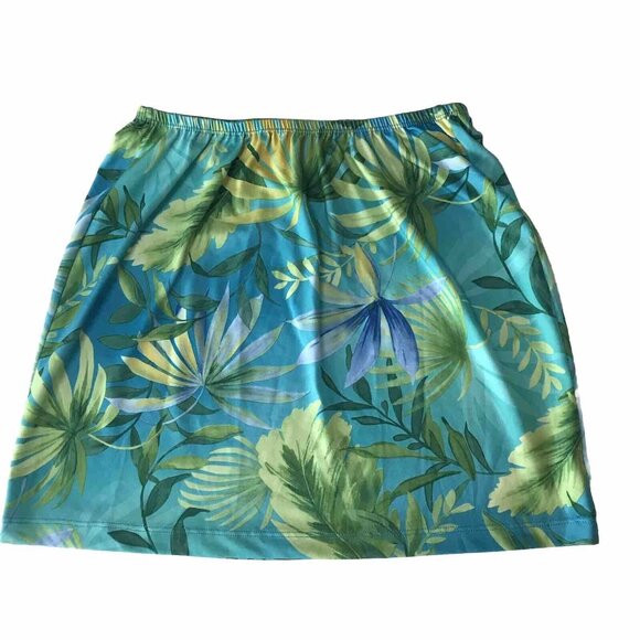 No Boundaries Dresses & Skirts - Vintage Y2K No Boundaries Skirt Small Floral Stretch Tropical Hawaiian Swim Surf